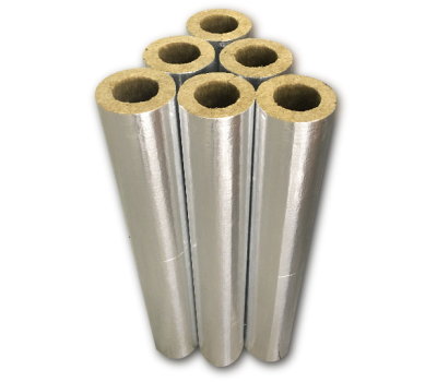 Цилиндры минераловатные, кашированные алюминиевой фольгой толщиной 20 мм (цена за метр)