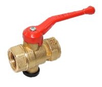 Кран шаровый для манометра, М20х1,5 - G1/2 (ВР-ВР)